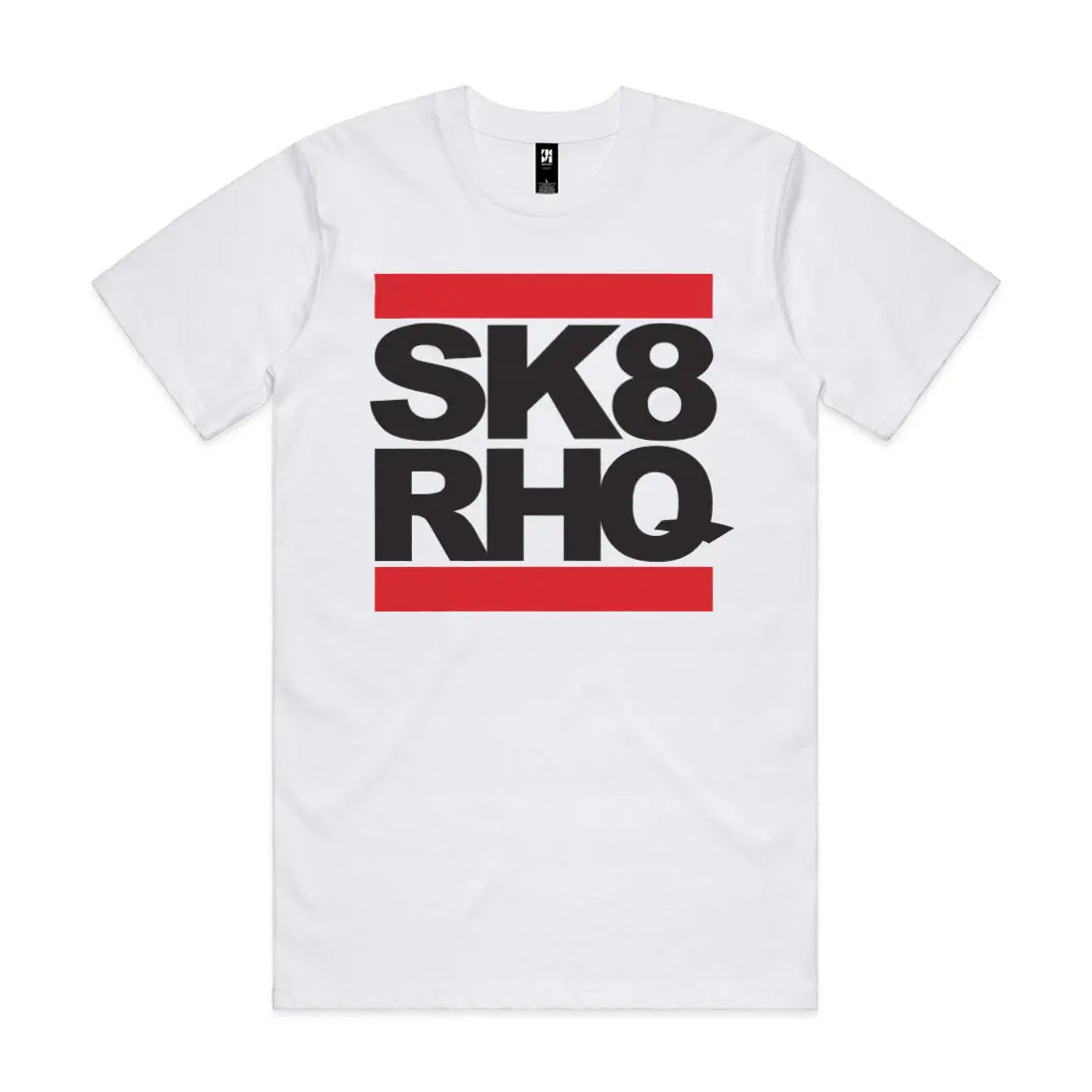 Skater Hq Adult Stacked Tee - White 1