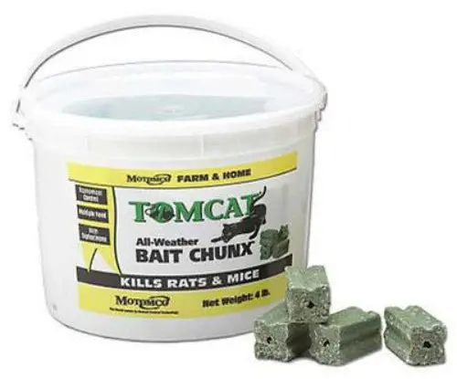 Tomcat 32444 4 Lb, 1 Oz,  Square All Weather Rodent Bait Chunx - Quantity Of 2 1