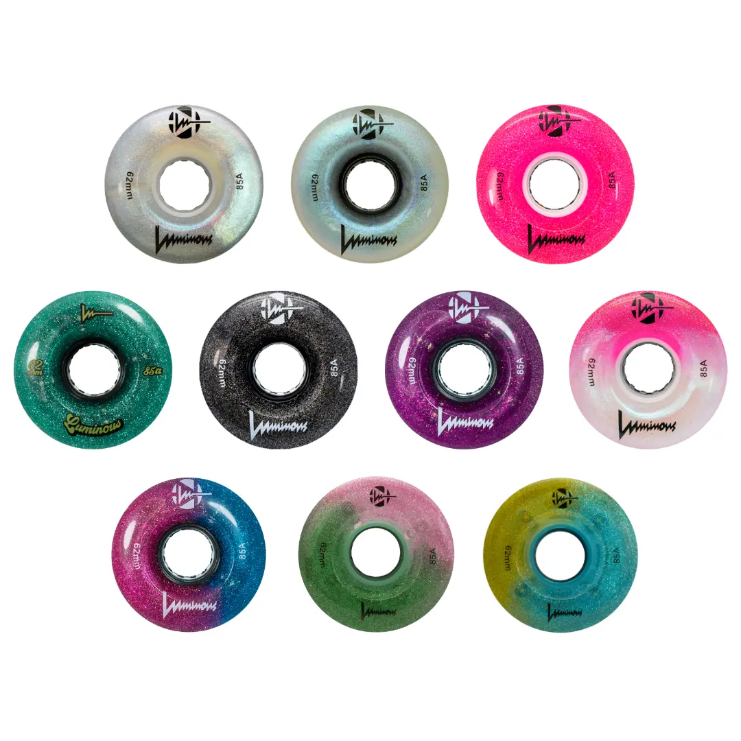Luminous Glitter Led Quad 62Mm 85A 4Pk 1