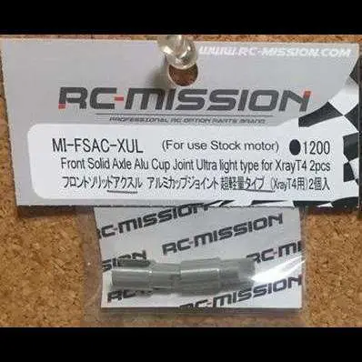 Rc Mission Front Solid Axle Alu  Ultra Light Weight (For Stock Motors) (2Pcs) (Pair) 1