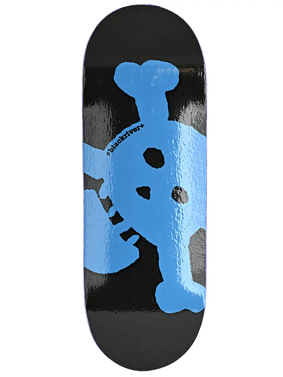 Blackriver Fingerboard Deck - Navy New Skull 1