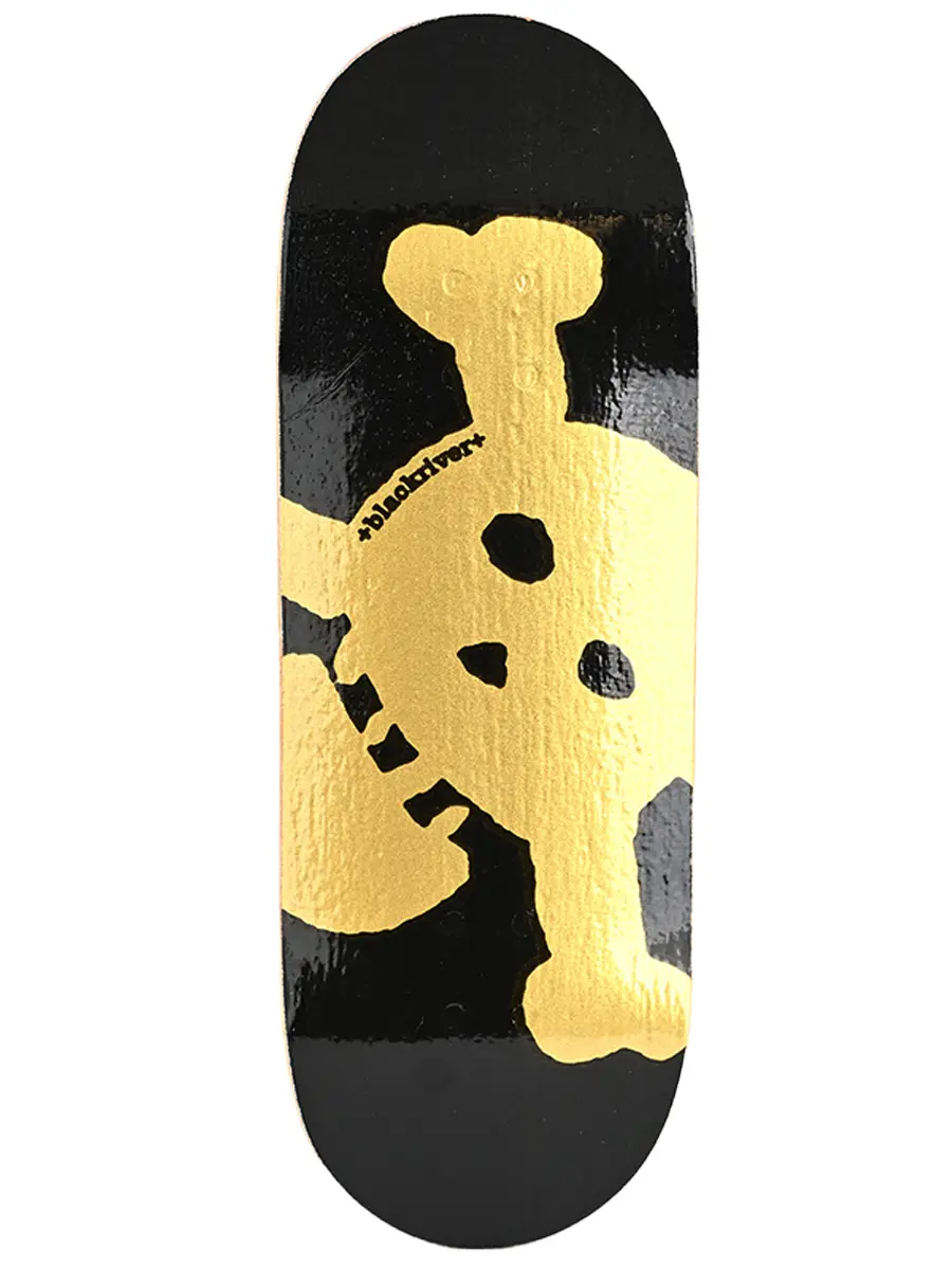 Blackriver Fingerboard Deck - Gold New Skull 1
