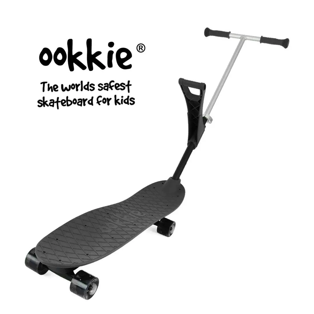 Ookkie Learner Skateboard - Black 1