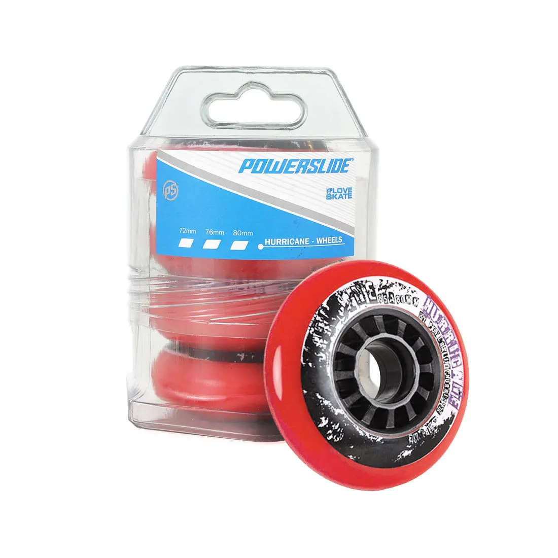 Powerslide Hurricane Wheels 4Pk - Red 1