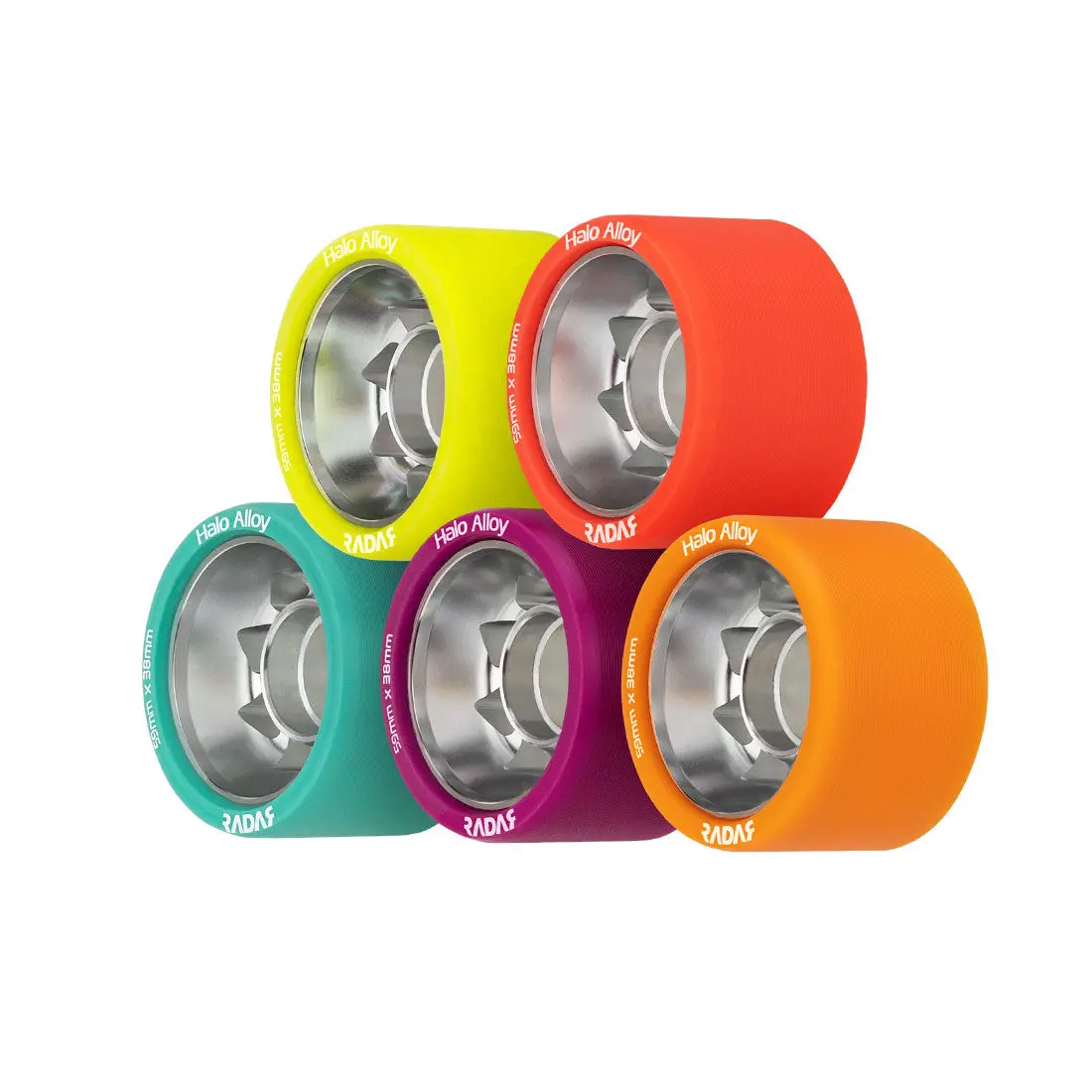 Radar Halo Alloy 59X38mm Wheels 4Pk 1