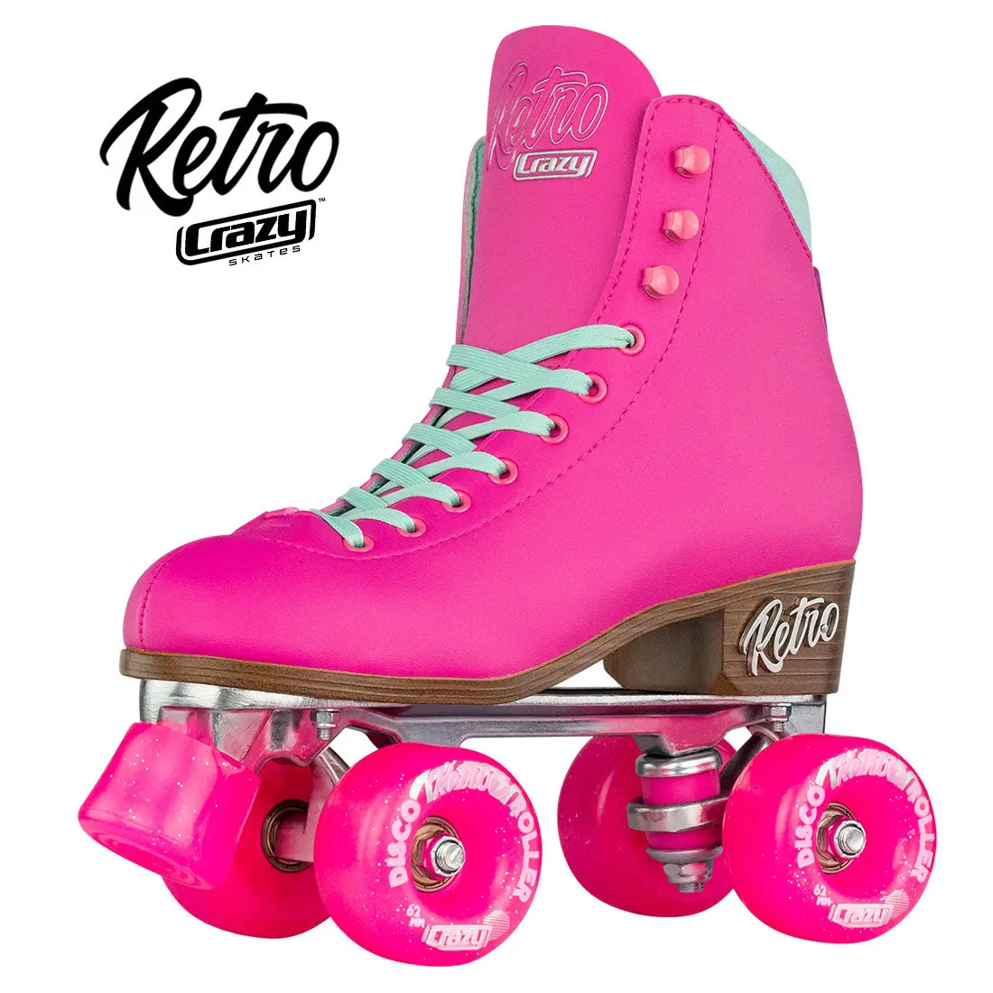 Crazy Retro Roller Pink - Adult 1