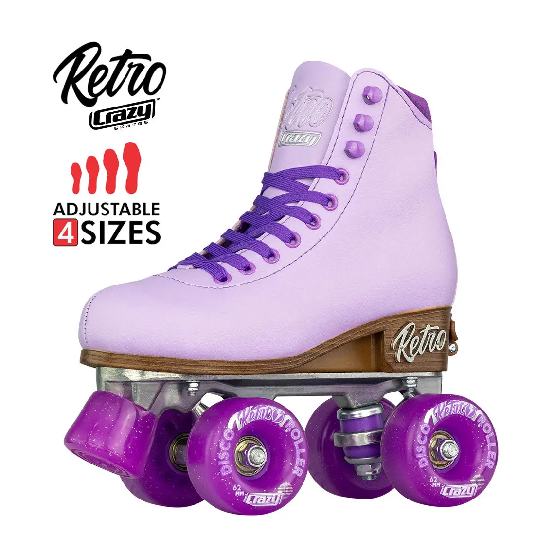Crazy Retro Roller Purple - Kids Adjustable 1