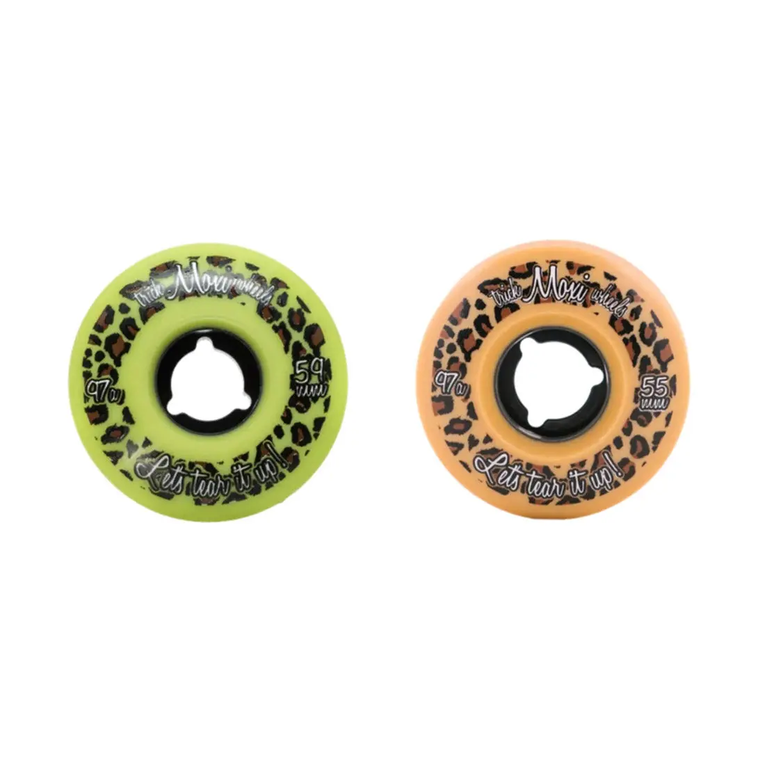 Moxi Trick 55/59Mm 97A Wheels 4Pk Grren Leopard 1