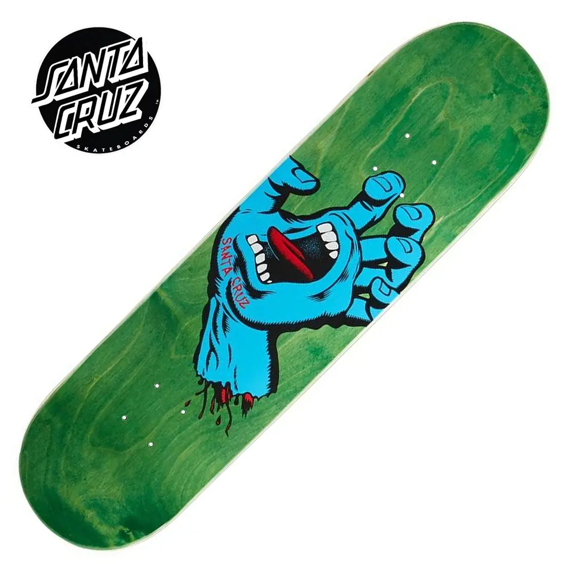 Santa Cruz Screaming Hand 8.8 Deck - Green 1