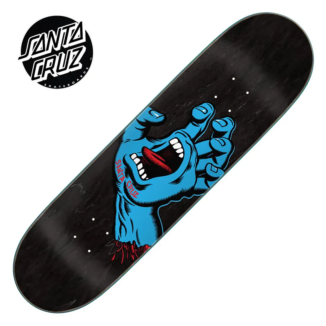 Santa Cruz Screaming Hand 8.6 Deck - Black 1