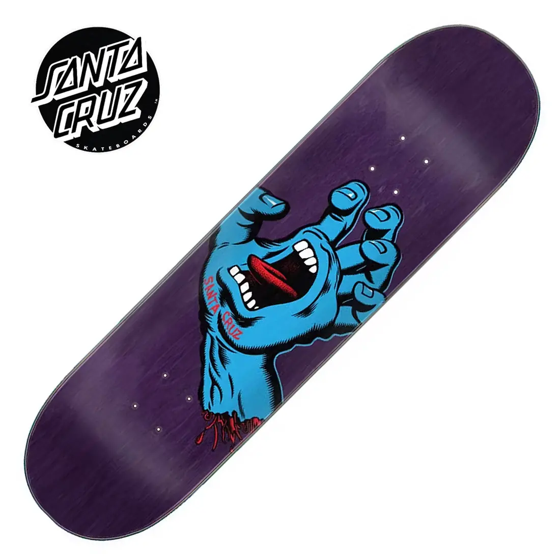 Santa Cruz Screaming Hand 8.375 Deck - Purple 1
