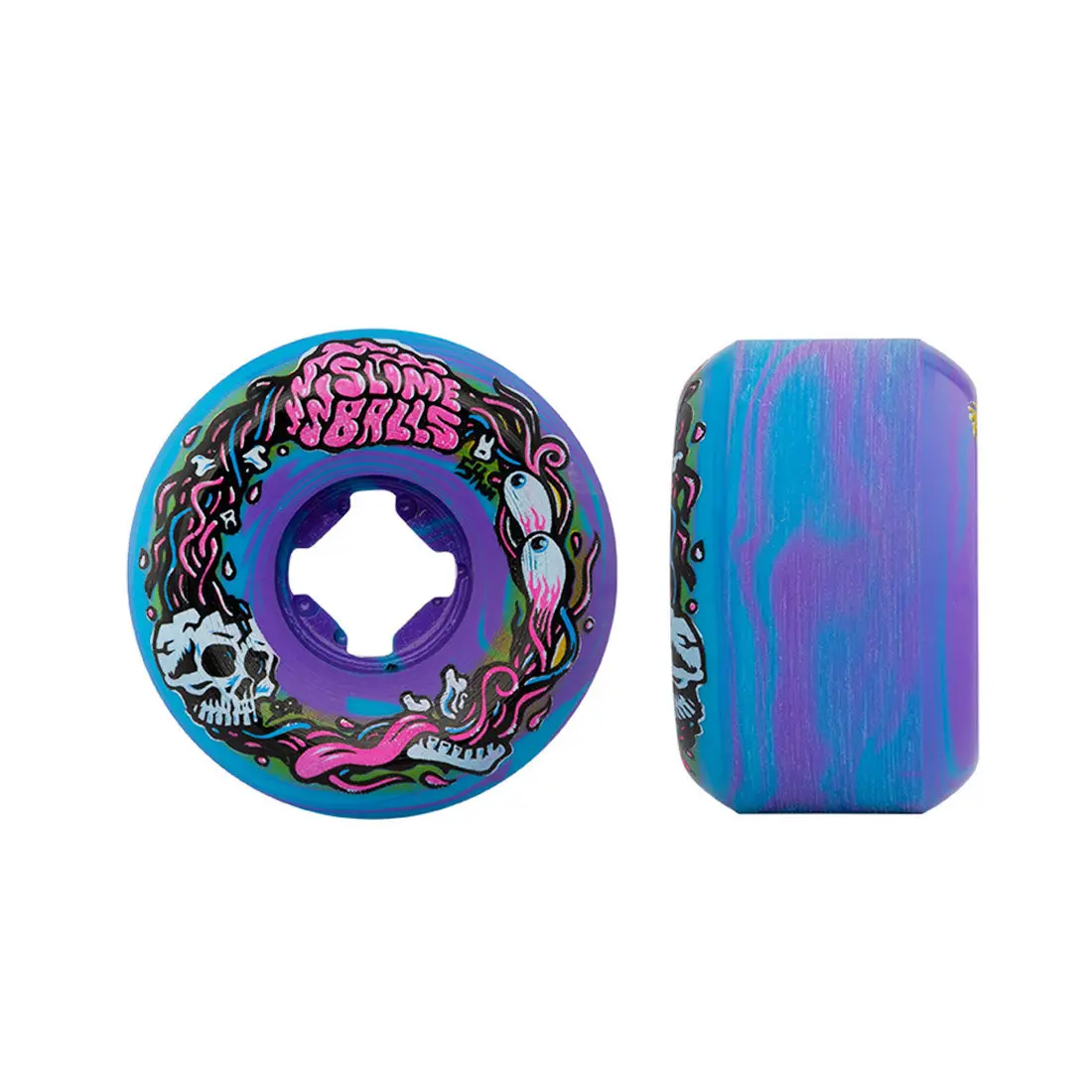 Slime Balls Speed Balls Brains 54Mm 99A - Blue/Purple Swirl 1