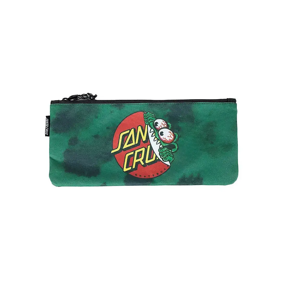 Santa Cruz Beware Dot Pencil Case - Green Tie Dye 1