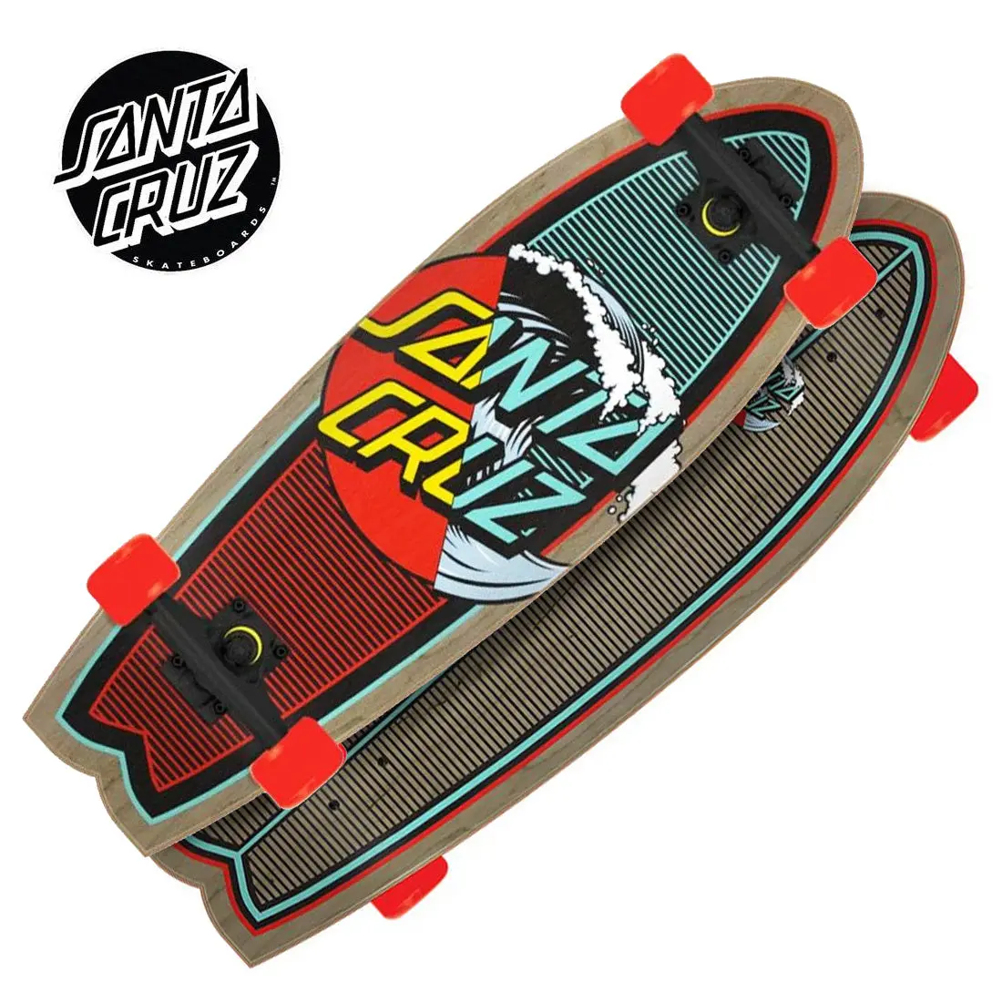 Santa Cruz Classic Wave Splice 27.7 Shark Cruzer Complete 1