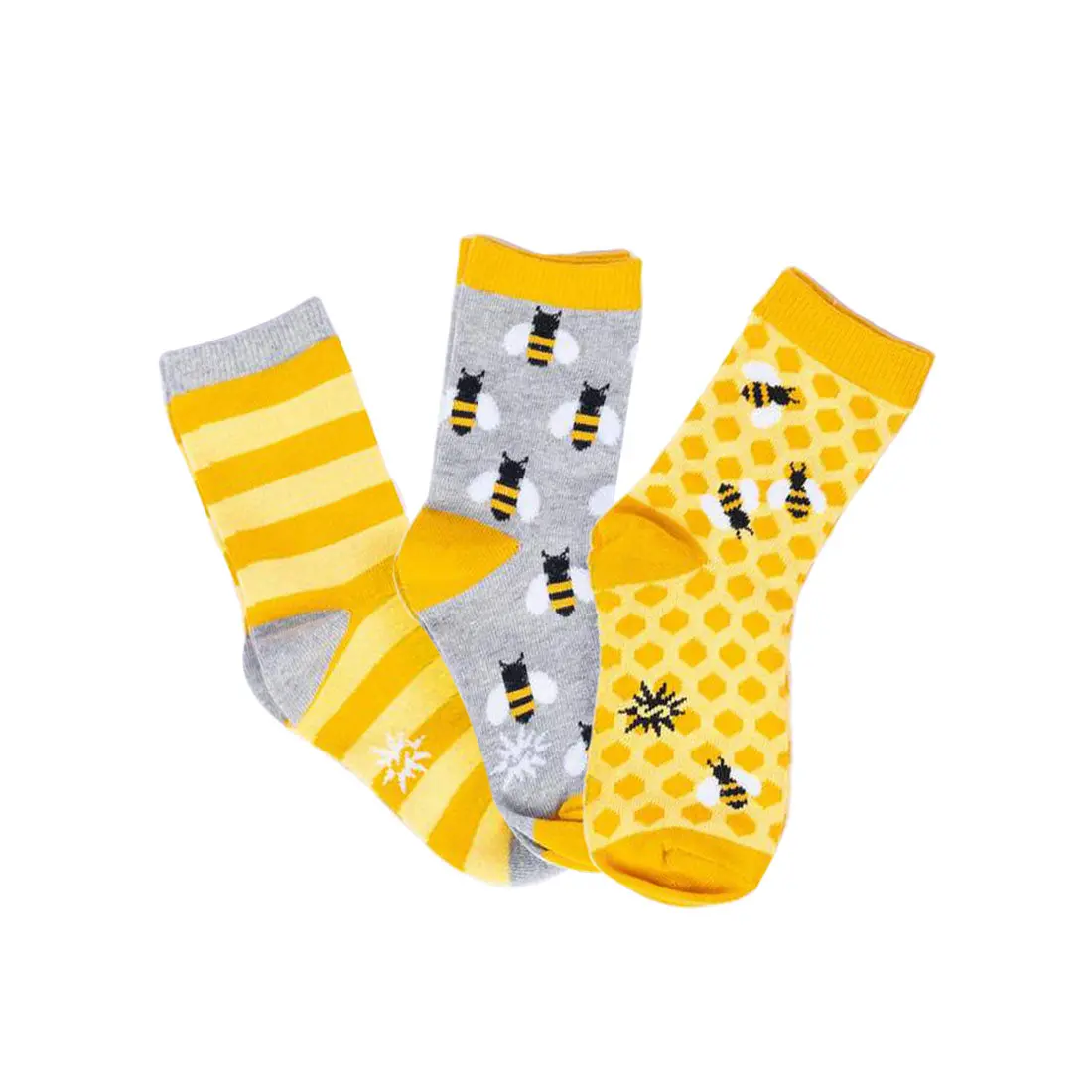Sock It To Me - Kids Crew 3Pk - Bee's Knees 1