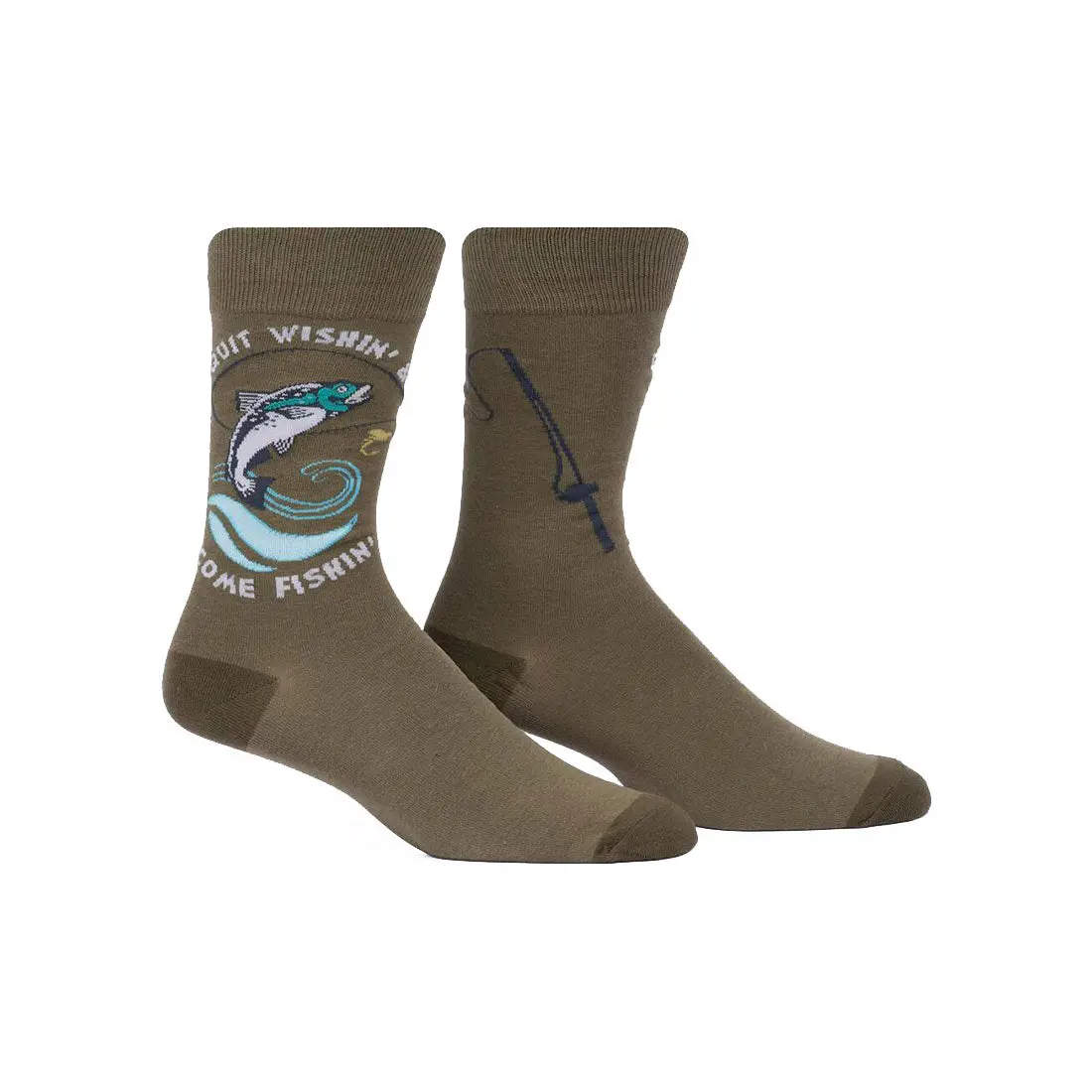 Sock It To Me - Adult Crew - Quit Wishin & Come Fishin 1