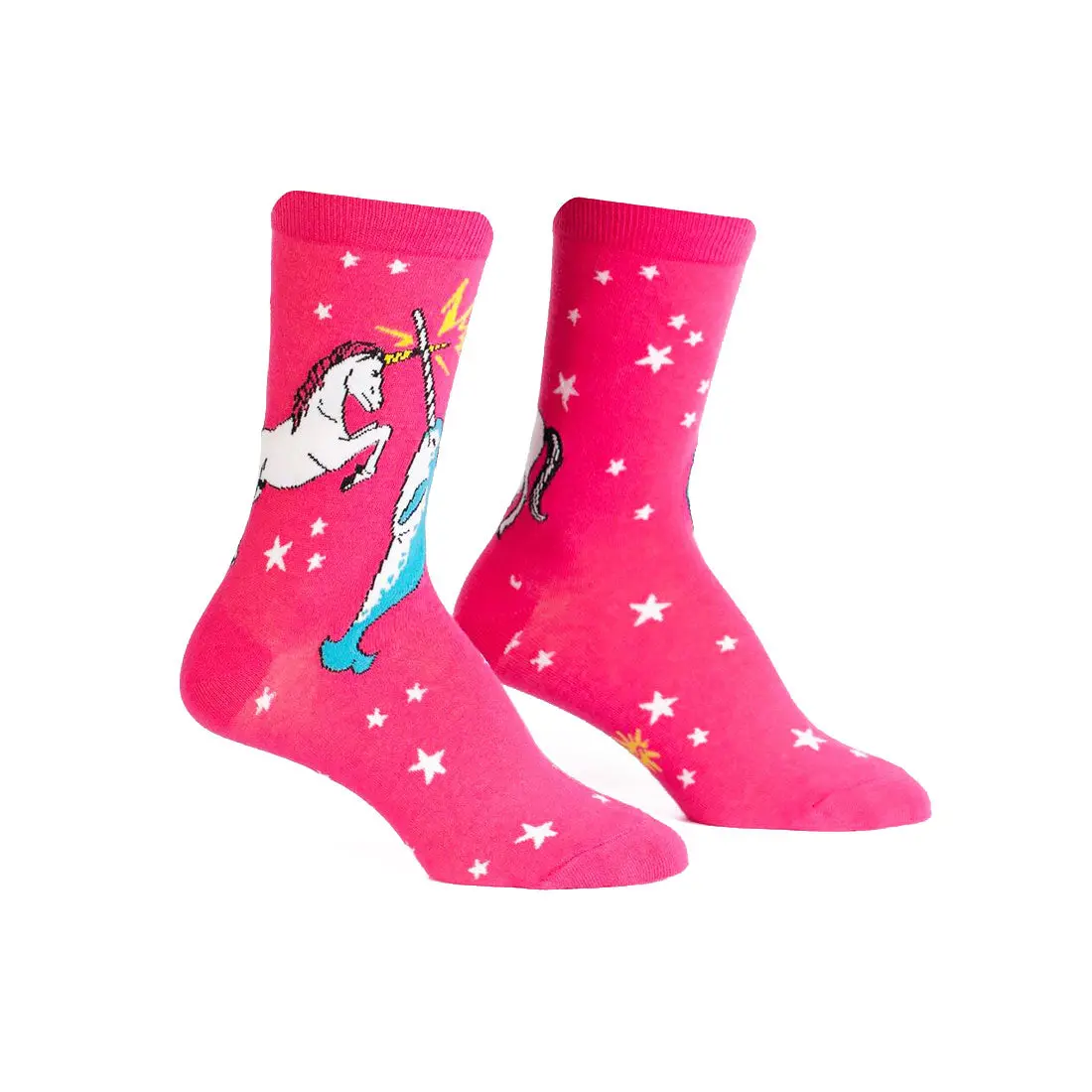 Sock It To Me - Adult Crew - Unicorn Vs Narwhal 1