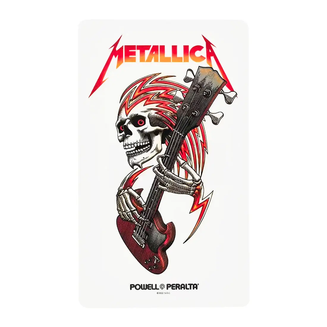 Powell Peralta Metallica Collab Sticker - Clear 1