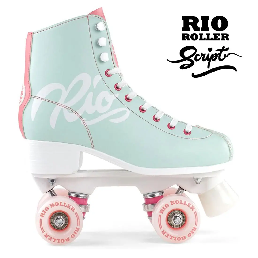 Rio Roller Script - Teal/Coral 1