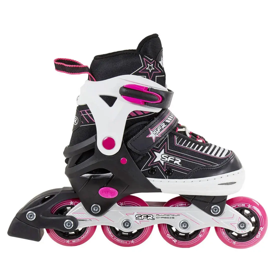 Sfr Pulsar Adjustable Skate - Black/Pink 1