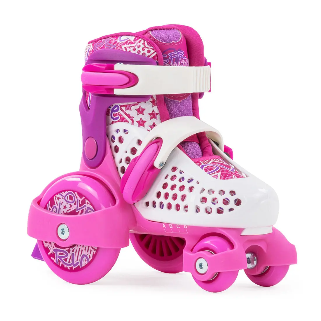 Sfr Stomper Adjustable Skates - Pink/White 1
