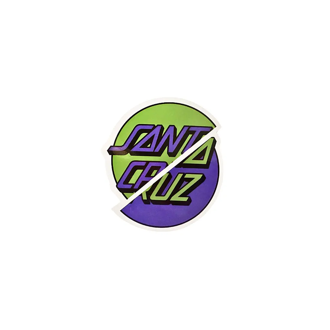 Santa Cruz Double Dot Sticker - Lilac/Green 1