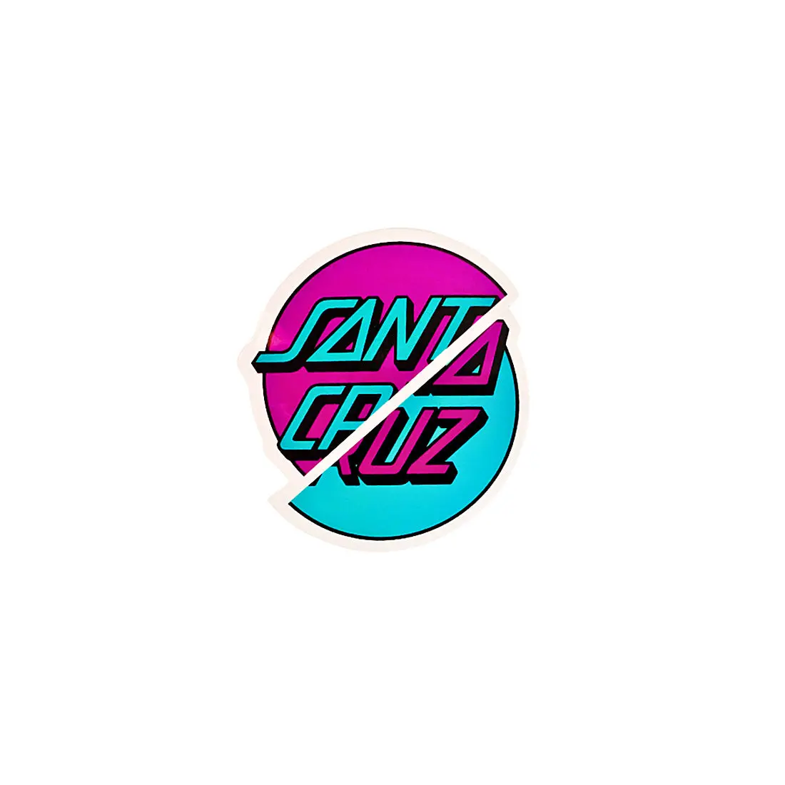 Santa Cruz Double Dot Sticker - Pink/Blue 1