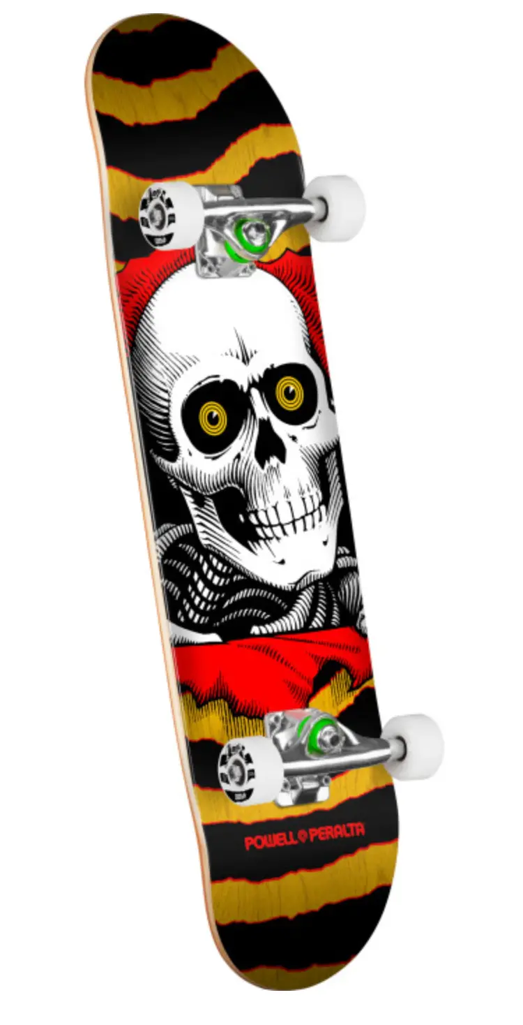 Powell Peralta Ripper Birch Complete Skateboard Yellow/Red - 7.75 X 31.08 1