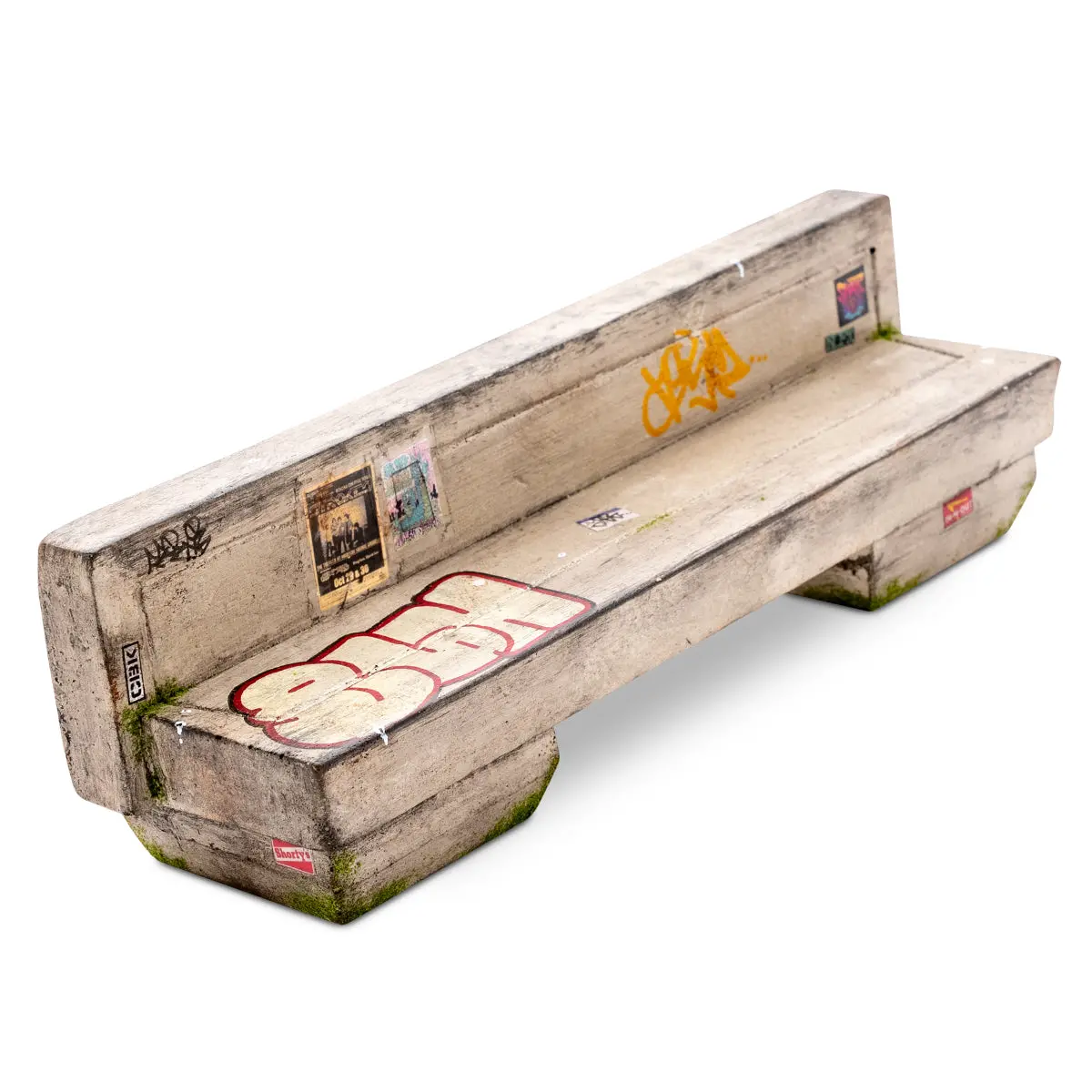 High Level Ramps Fingerboard Ramp - Cement Bench W/ Graffiti 1