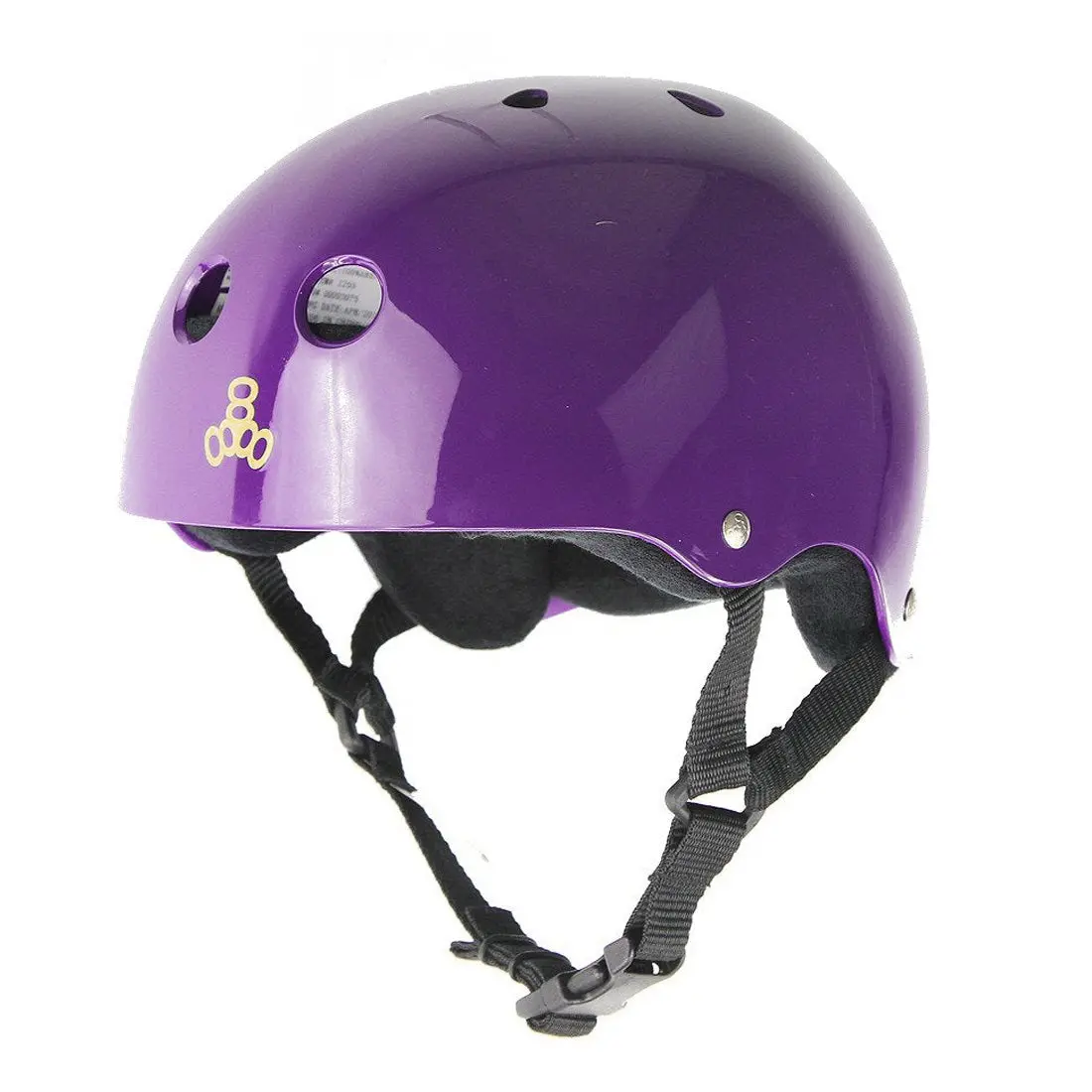 Triple 8 Skate Ss Helmet - Purple Gloss 1