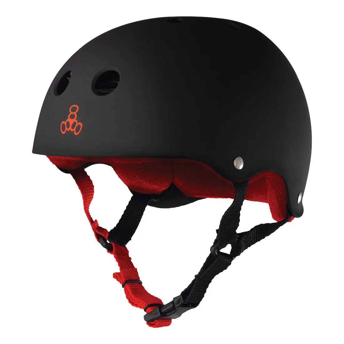 Triple 8 Skate Ss Helmet - Black/Red Rubber 1
