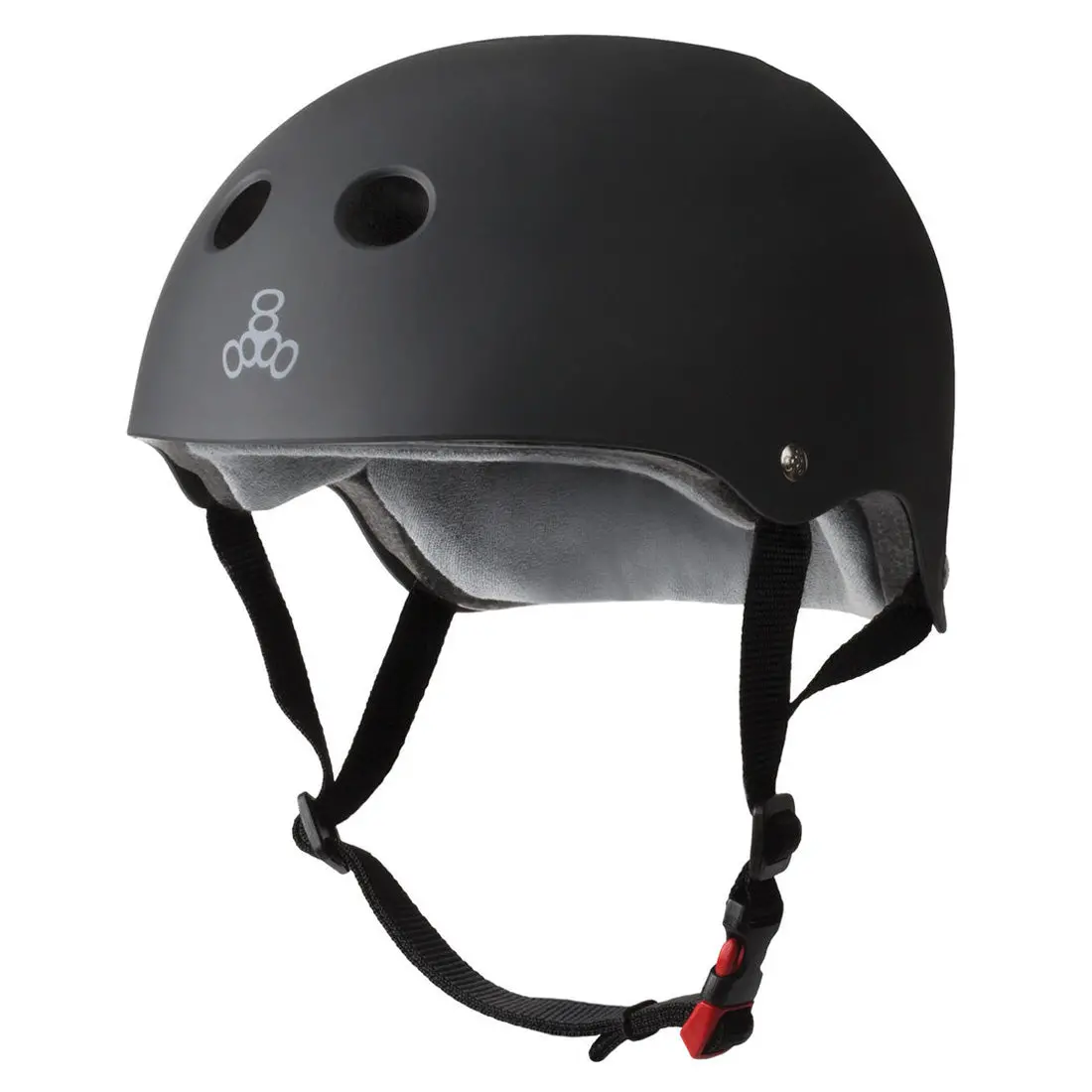Triple 8 The Cert Ss Helmet - Black Rubber 1