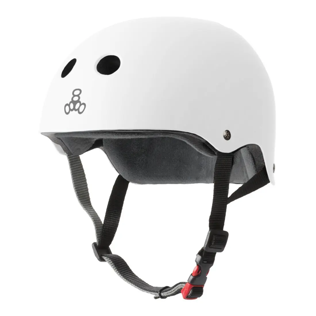 Triple 8 The Cert Ss Helmet - White Rubber 1