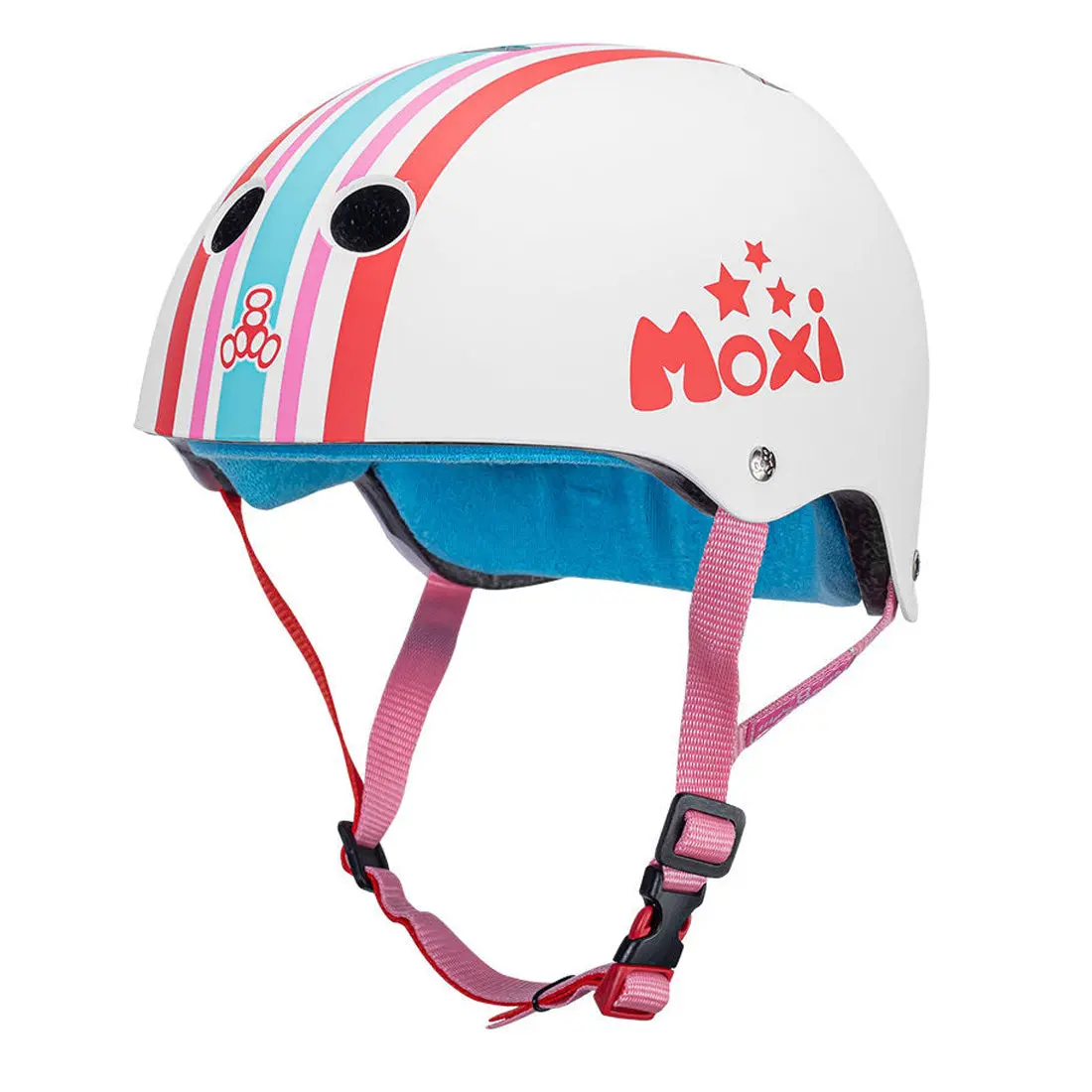 Triple 8 The Cert Ss Helmet - Moxi Stripey White 1