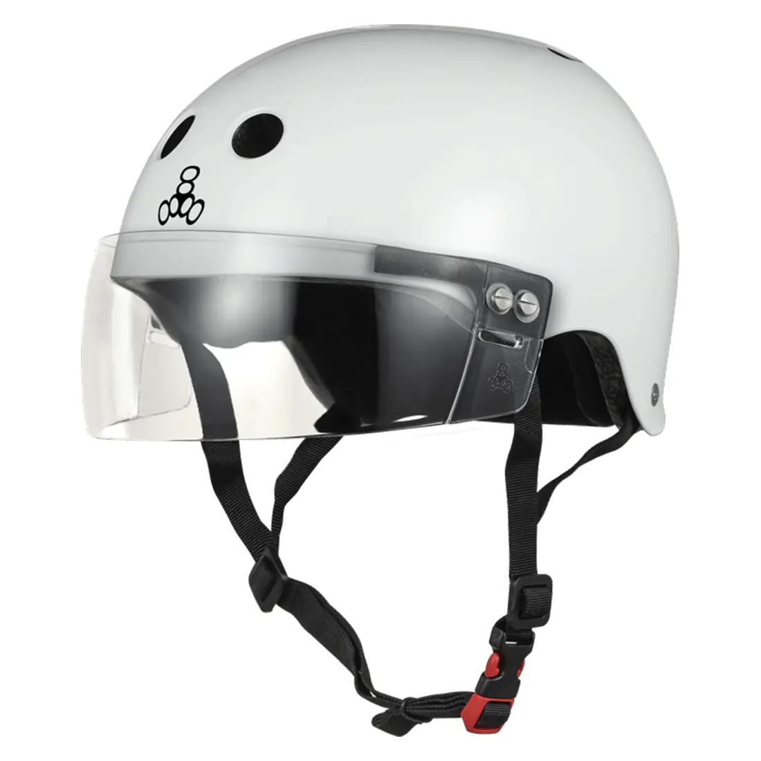 Triple 8 The Cert Ss Visor Helmet - White Gloss 1