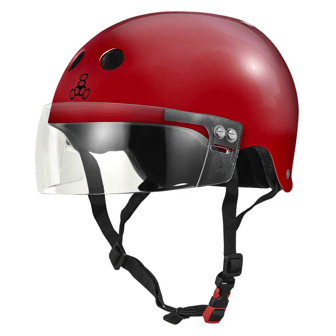 Triple 8 The Cert Ss Visor Helmet - Scarlet Red Gloss 1