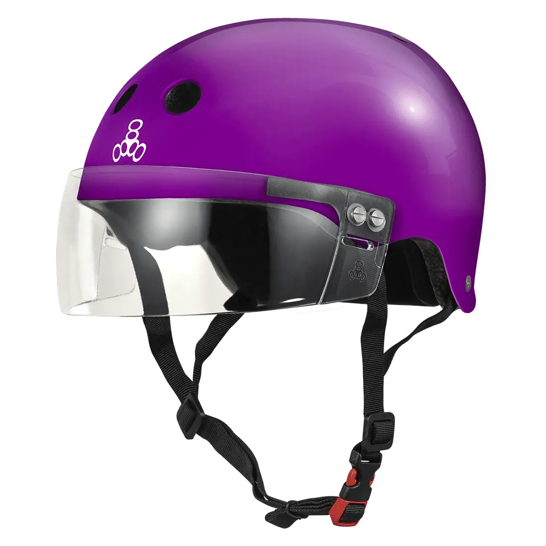 Triple 8 The Cert Ss Visor Helmet - Purple Gloss 1