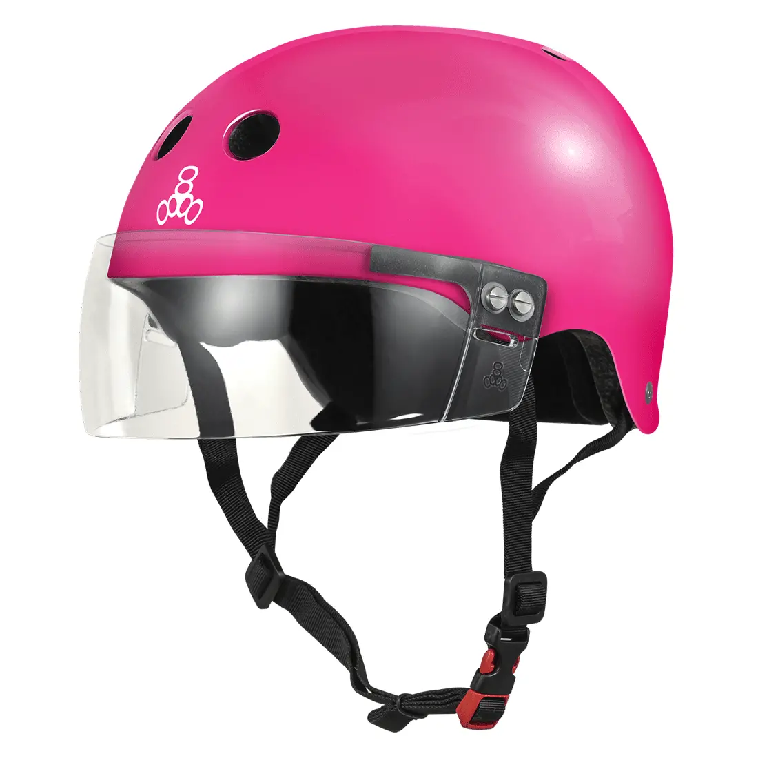 Triple 8 The Cert Ss Visor Helmet - Pink Gloss 1