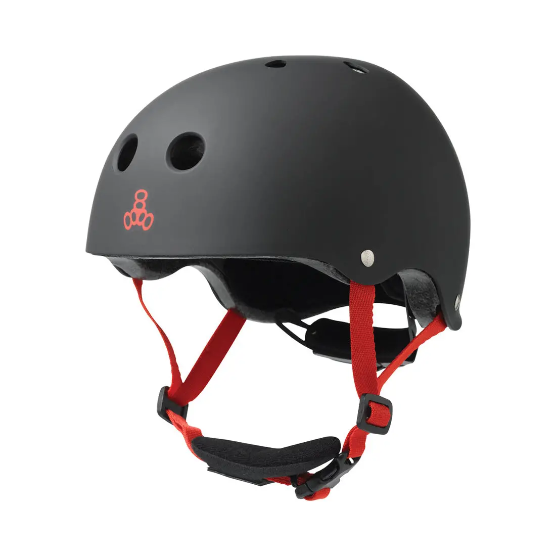 Triple 8 Lil8 Youth Bike Helmet - Black Rubber 1