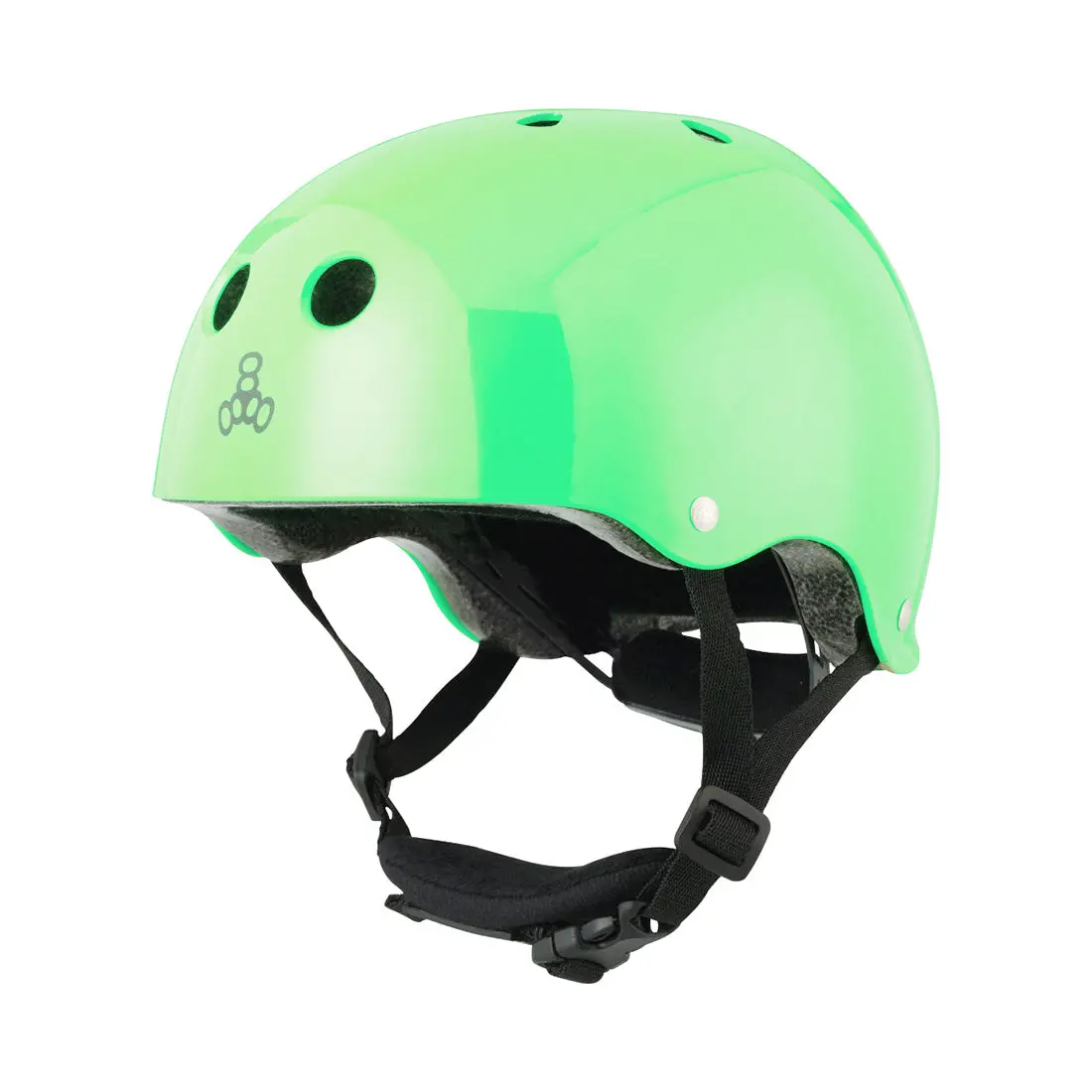 Triple 8 Lil8 Youth Bike Helmet - Neon Green Gloss 1