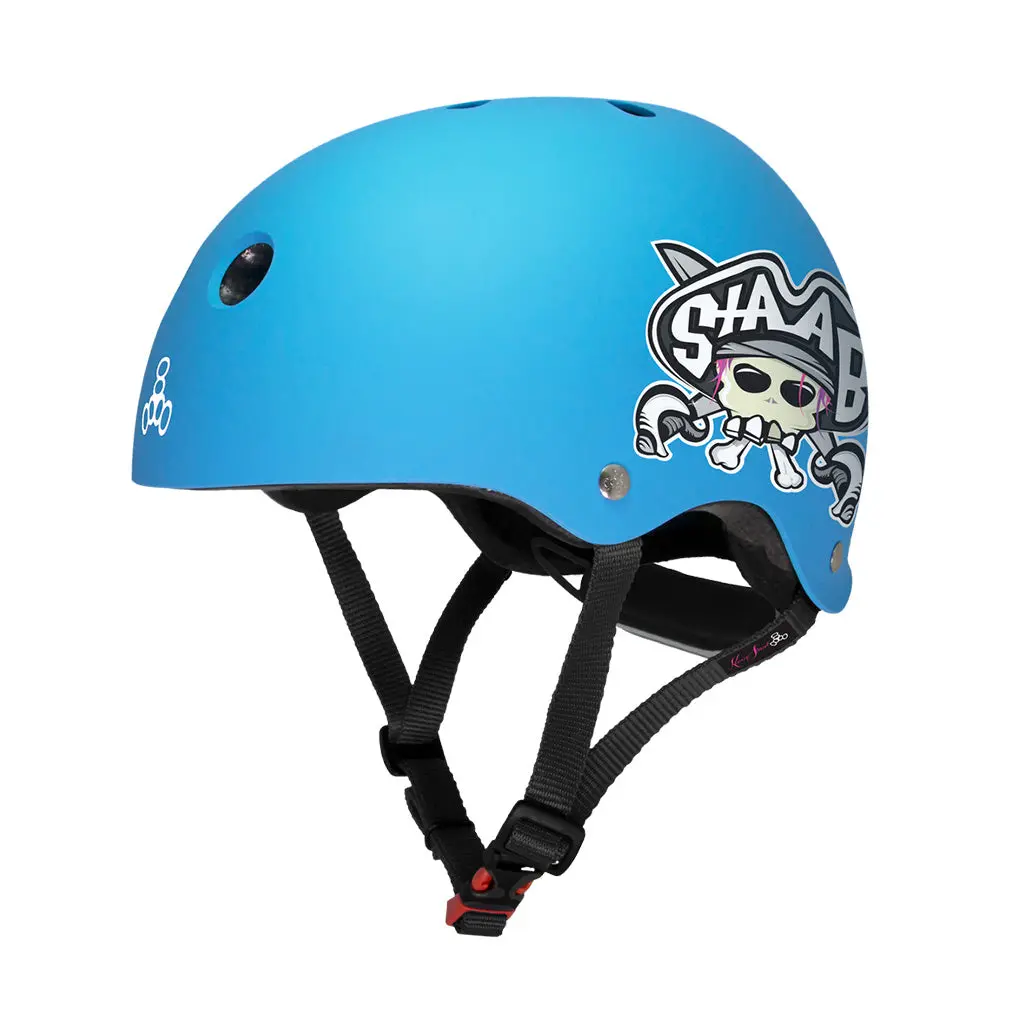 Triple 8 Lil8 Youth Bike Helmet - Staab Neon Blue Rubber 1