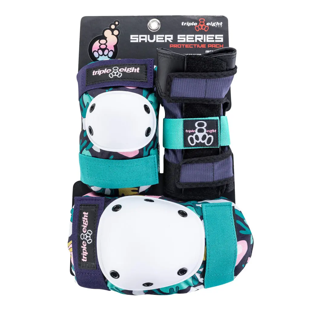 Triple 8 Saver Series Tri-Pack - Floral - Junior 1