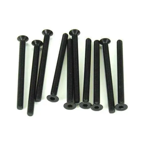 Tekno Rc - M3x40mm Flat Head Screws (Black, 10Pcs) 1