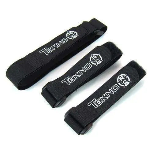 Tekno Rc - Battery Straps (Black, 2 Cell, 3Pcs) 1