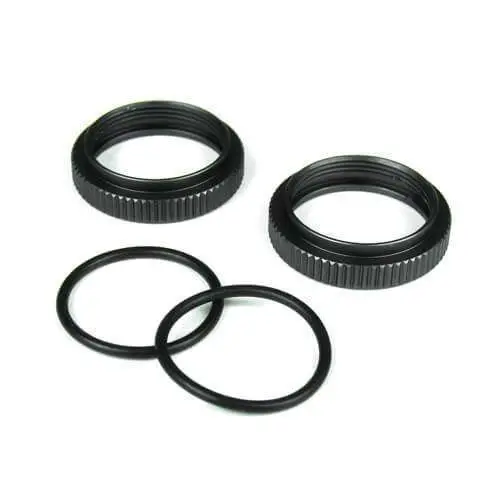 Tekno Rc - Shock Adjustment Collars (Aluminum, Gun Metal Anodized, 2Pcs) 1
