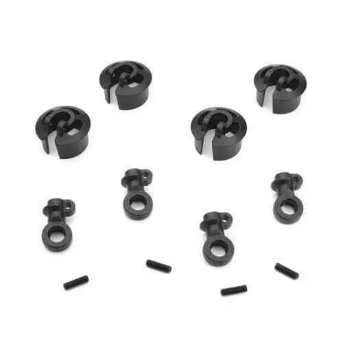 Tekno Rc - Locking Shock Rod End And Tall Spring Perch Set (Revised, 16Mm Shocks) 1