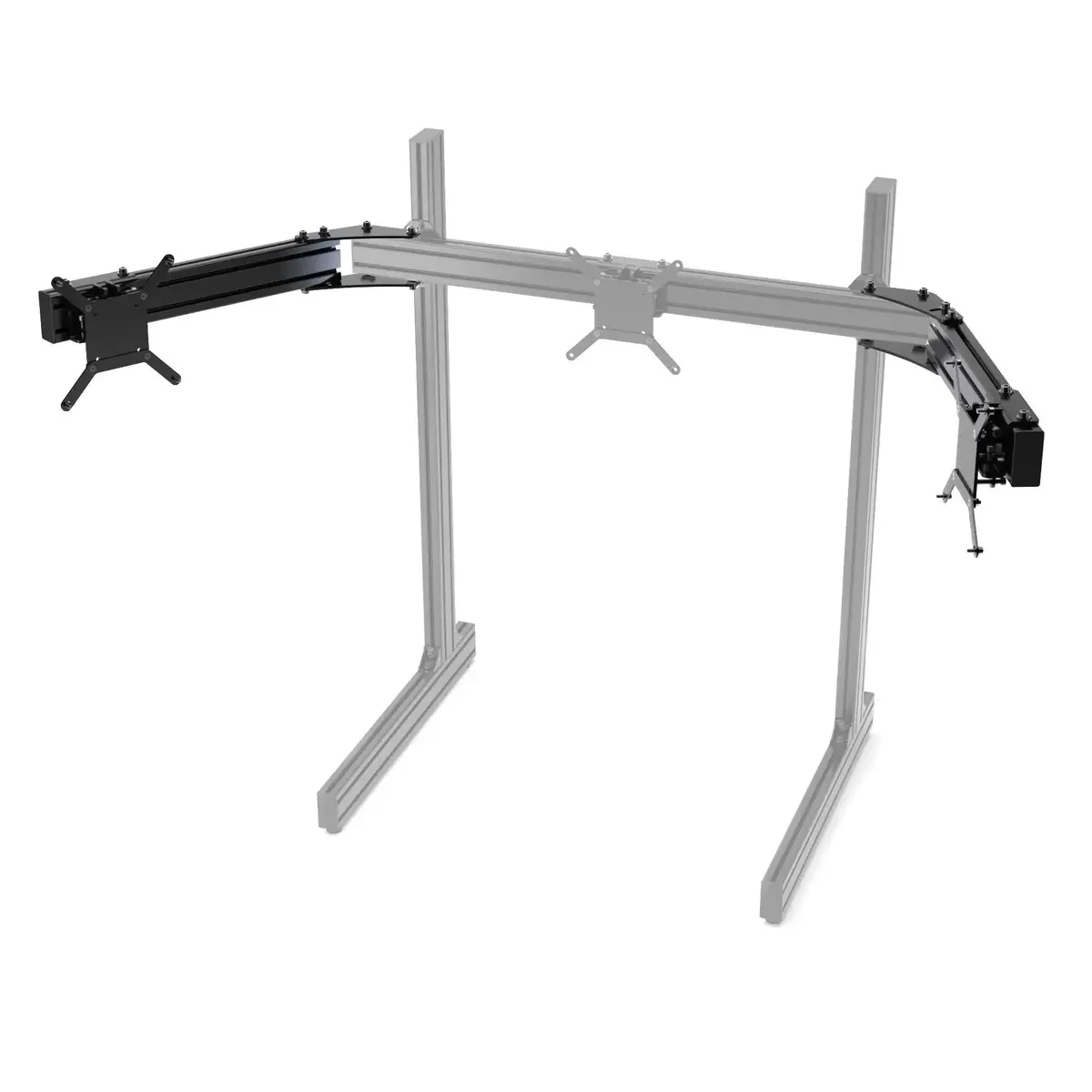 Triple Screen Add-On For Aluminum Profile Tv Stand 1