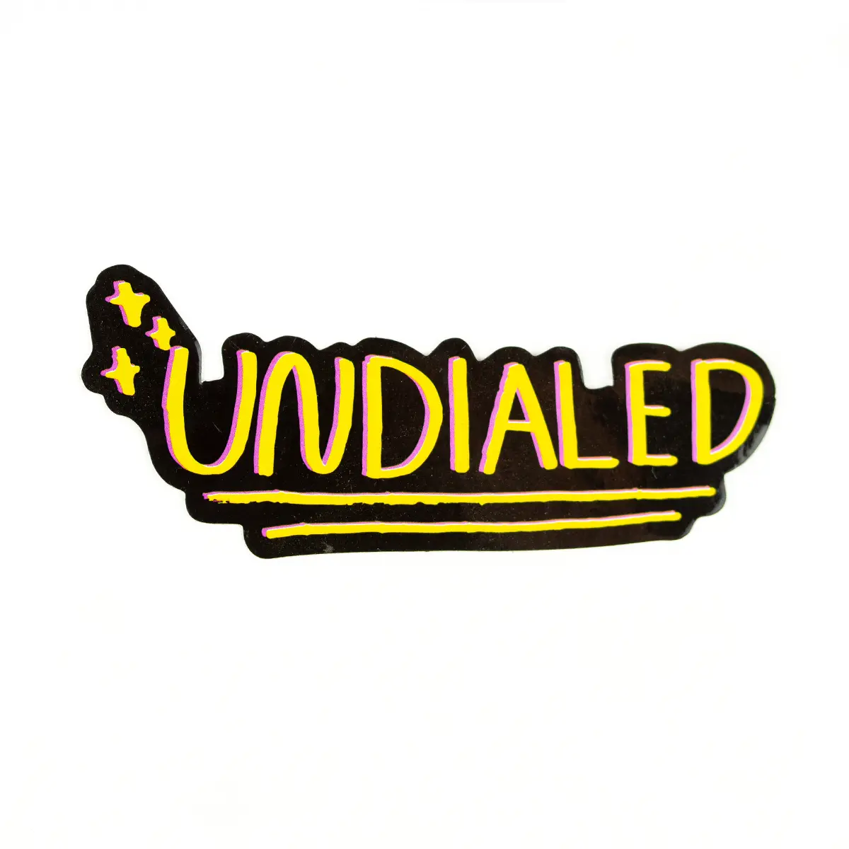 Undialed Sparkle Sticker 1