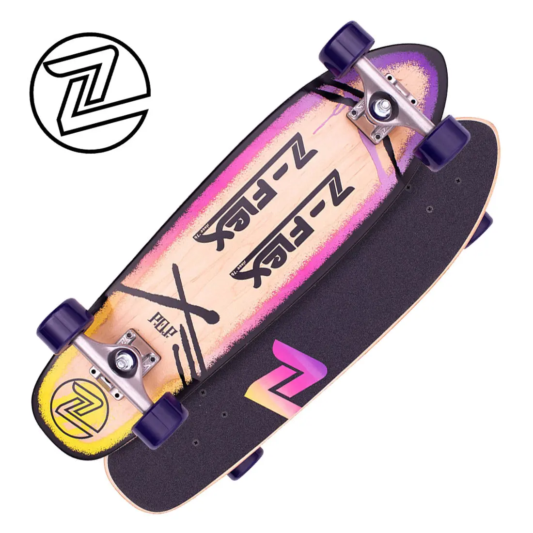 Z-Flex Pop 27 Cruiser Complete - Purple Fade 1