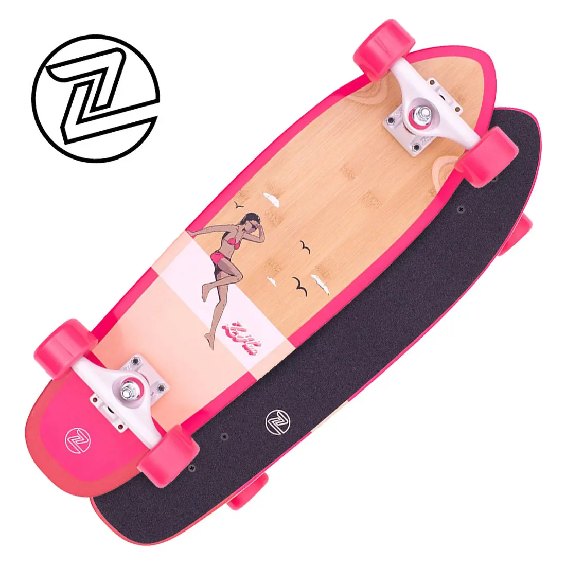 Z-Flex Bamboo 27 Cruiser Complete - Pink Chick 1